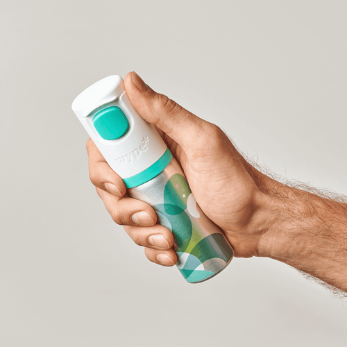Wype being applied to toilet paper